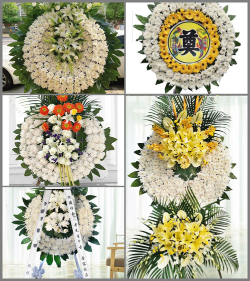 山东青岛莱西市沽河街道于家寨子村花圈速递